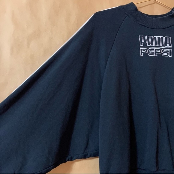 Puma x Pepsi | Embroidered Graphic Logo Tape Stripe Sweatshirt Pullover Size M - Picture 8 of 15